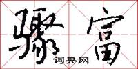 骤富怎么写好看