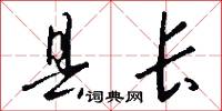 县长怎么写好看