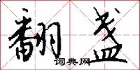 翻盏怎么写好看