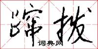 蹿拨怎么写好看