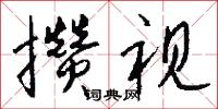 攒视怎么写好看