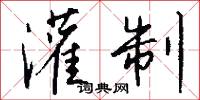 灌制怎么写好看