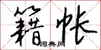 籍帐怎么写好看