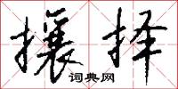 攘择怎么写好看