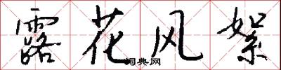 露花风絮怎么写好看