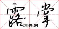 露掌怎么写好看