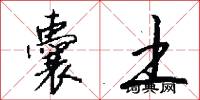 囊土怎么写好看
