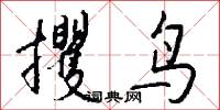 攫鸟怎么写好看