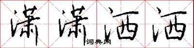 潇潇洒洒怎么写好看