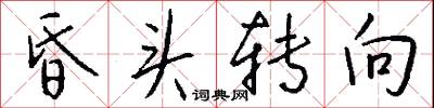 昏头转向怎么写好看