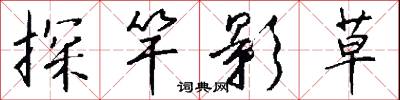 探竿影草怎么写好看