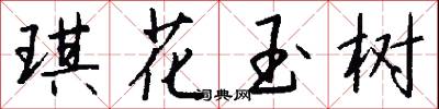 琪花玉树怎么写好看