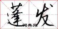 蓬发怎么写好看