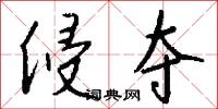 侵夺怎么写好看