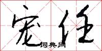 宠任怎么写好看