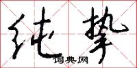 纯挚怎么写好看