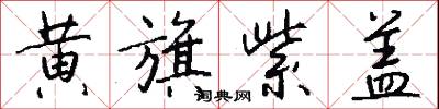 黄旗紫盖怎么写好看