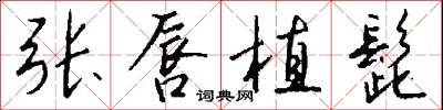 张唇植髭怎么写好看