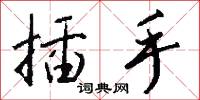 插手怎么写好看