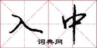 入中怎么写好看