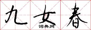 九女春怎么写好看