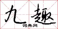 九趣怎么写好看
