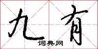九有怎么写好看