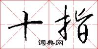 十指怎么写好看