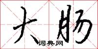 大肠怎么写好看