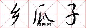 乡瓜子怎么写好看