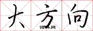 大方向怎么写好看