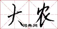 大农怎么写好看