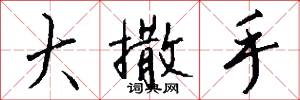 大撒手怎么写好看