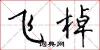 飞棹怎么写好看