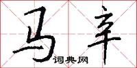 马辛怎么写好看