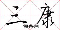 三康怎么写好看