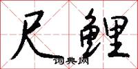 尺鲤怎么写好看