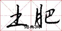 土肥怎么写好看