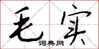 毛实怎么写好看