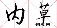 内草怎么写好看