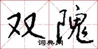 双隗怎么写好看