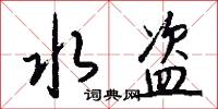 水盗怎么写好看
