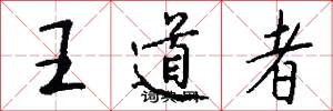 王道者怎么写好看