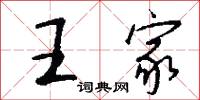王家怎么写好看