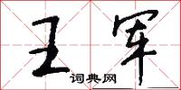 王军怎么写好看