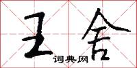 王舍怎么写好看