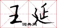 王延怎么写好看