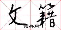 文籍怎么写好看