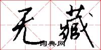 无藏怎么写好看