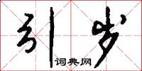 引岁怎么写好看
